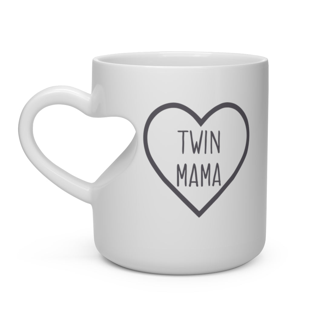 Twin Mama Heart Shape Mug