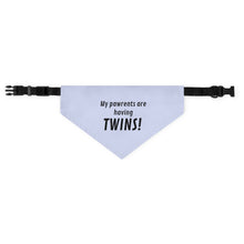 Load image into Gallery viewer, Twins Arrival Announcement Pet Bandana Collar Blue