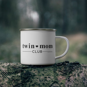 Twin Mom Club Enamel Camping Mug