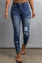 Load image into Gallery viewer, Distressed High Waist Skinny Jeans