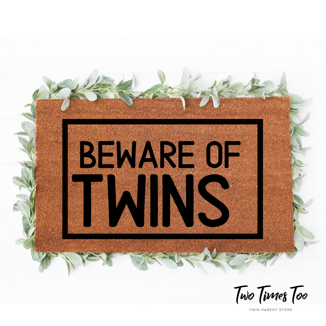 Beware of Twins Welcome Mat
