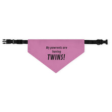 Load image into Gallery viewer, Twins Arrival Announcement Pet Bandana Collar Pink