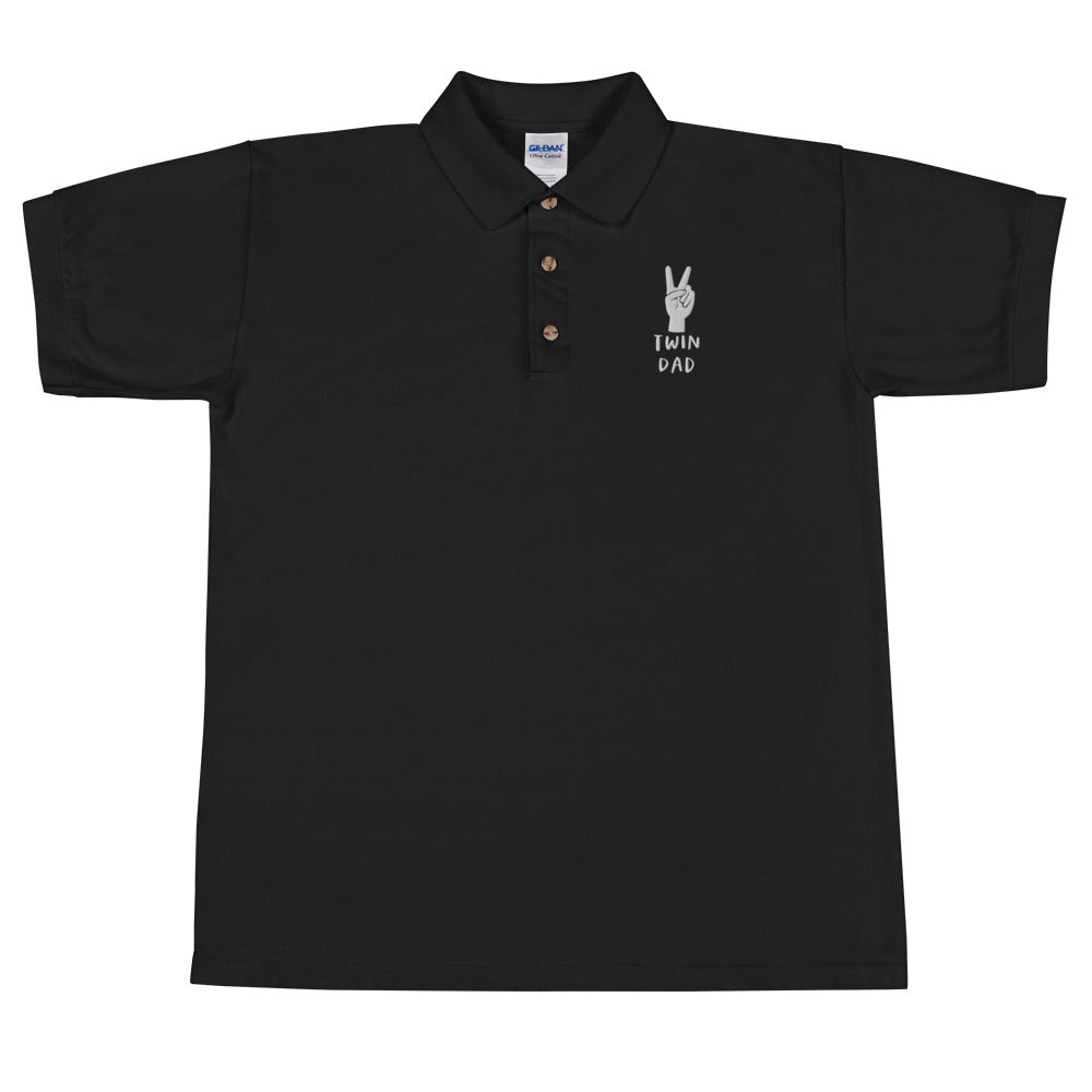 Twin Dad Embroidered Polo Shirt