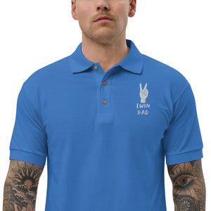 Twin Dad Embroidered Polo Shirt
