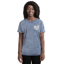 Load image into Gallery viewer, Twin Mom Heart Denim T-Shirt